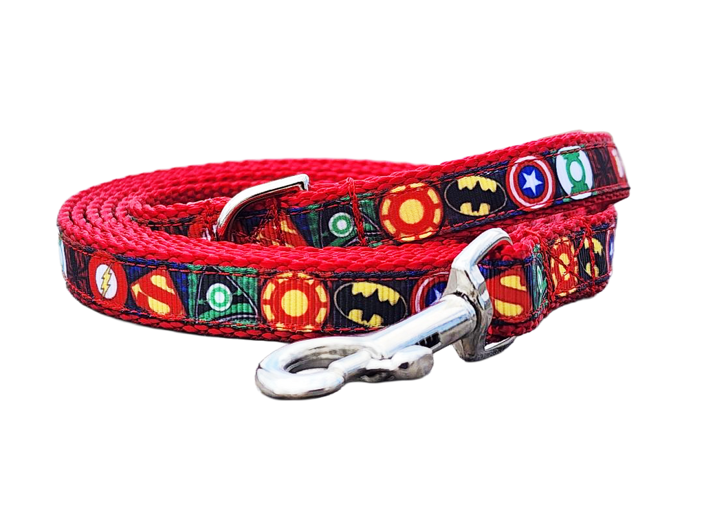 1/2" Superhero Dog Collar or Leash