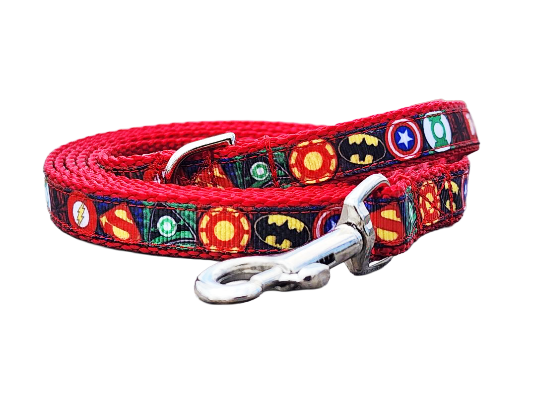 1/2" Superhero Dog Collar or Leash