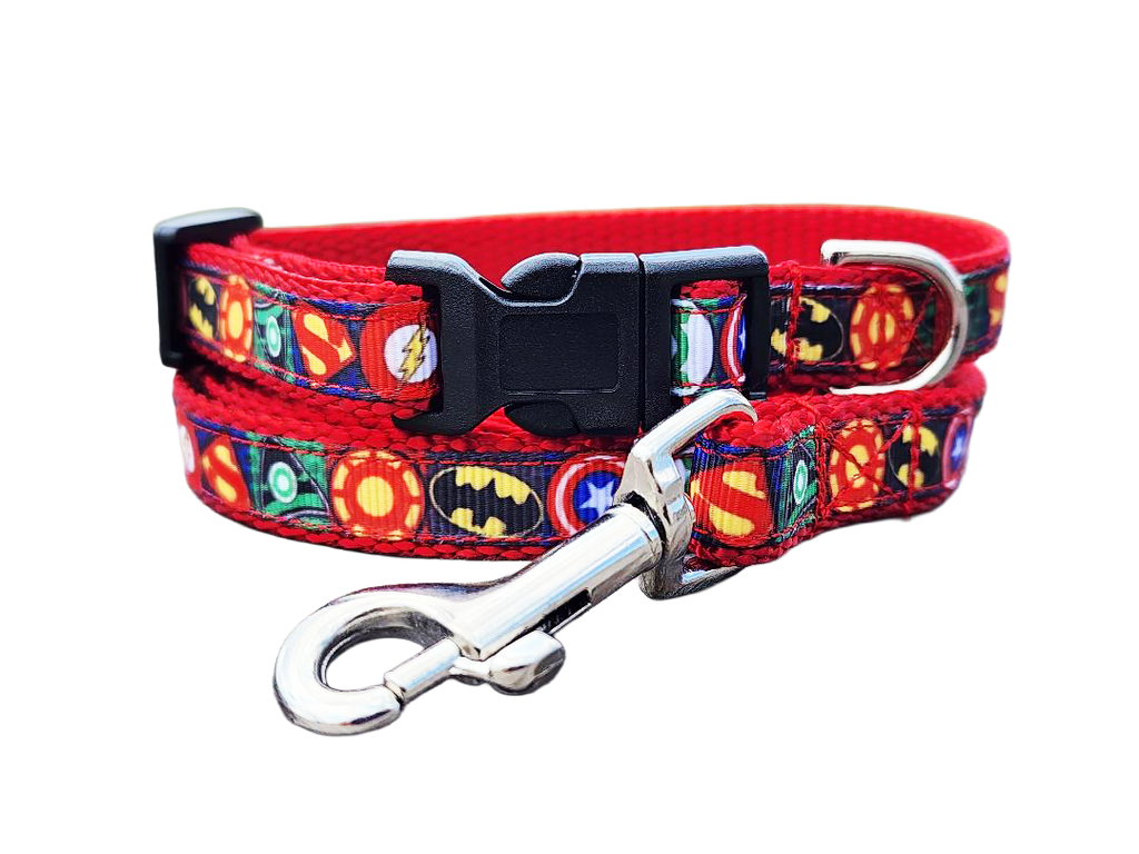1/2" Superhero Dog Collar or Leash