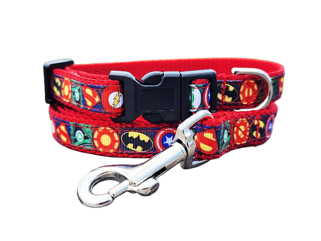 1/2" Superhero Dog Collar or Leash