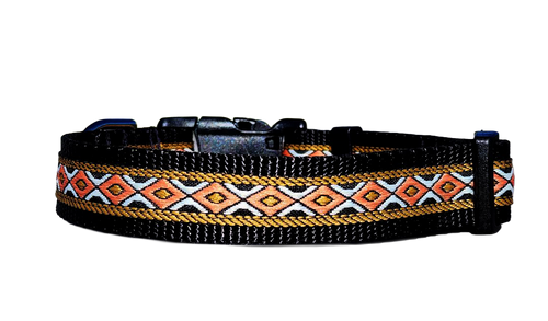 1" Black Southwest Dog Collar or Leash