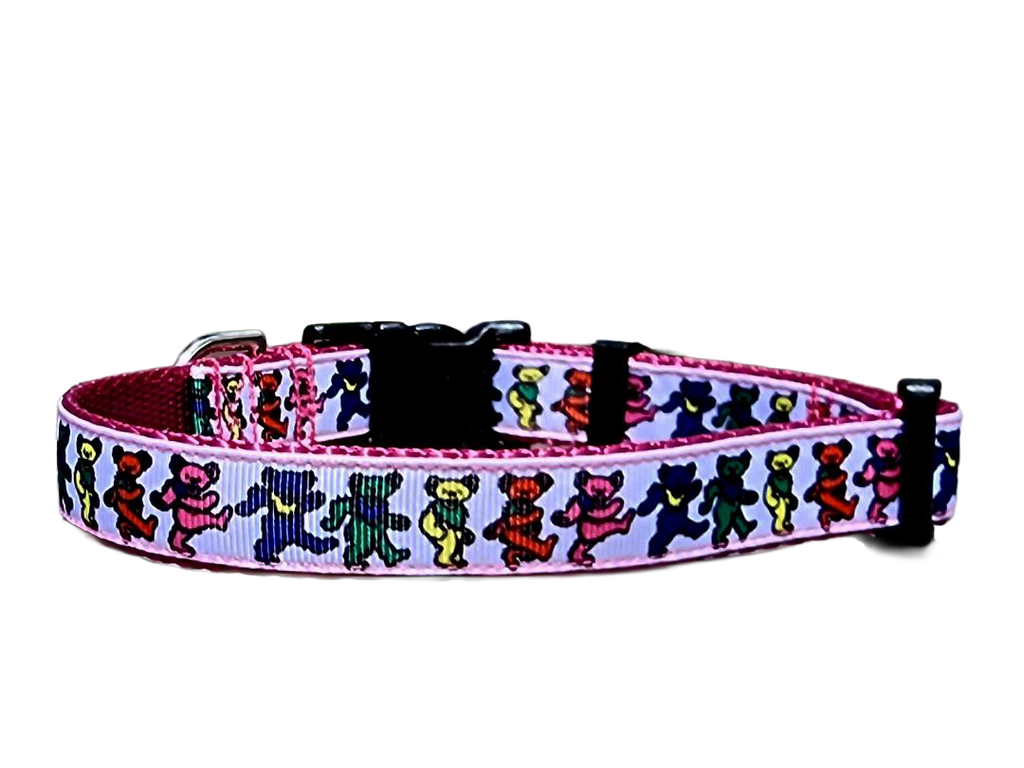 3/4" Pink Dancing Bears Dog Collar or Leash