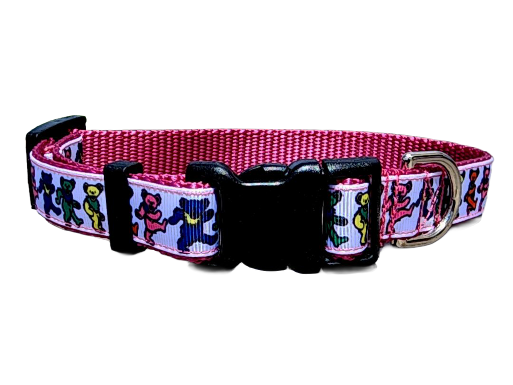 3/4" Pink Dancing Bears Dog Collar or Leash