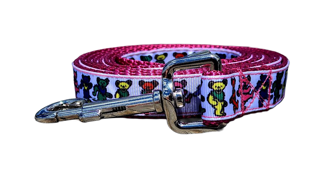 3/4" Pink Dancing Bears Dog Collar or Leash