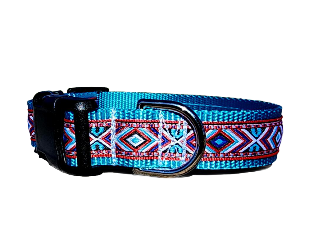 1" Red Southwest Dog Collar or Leash