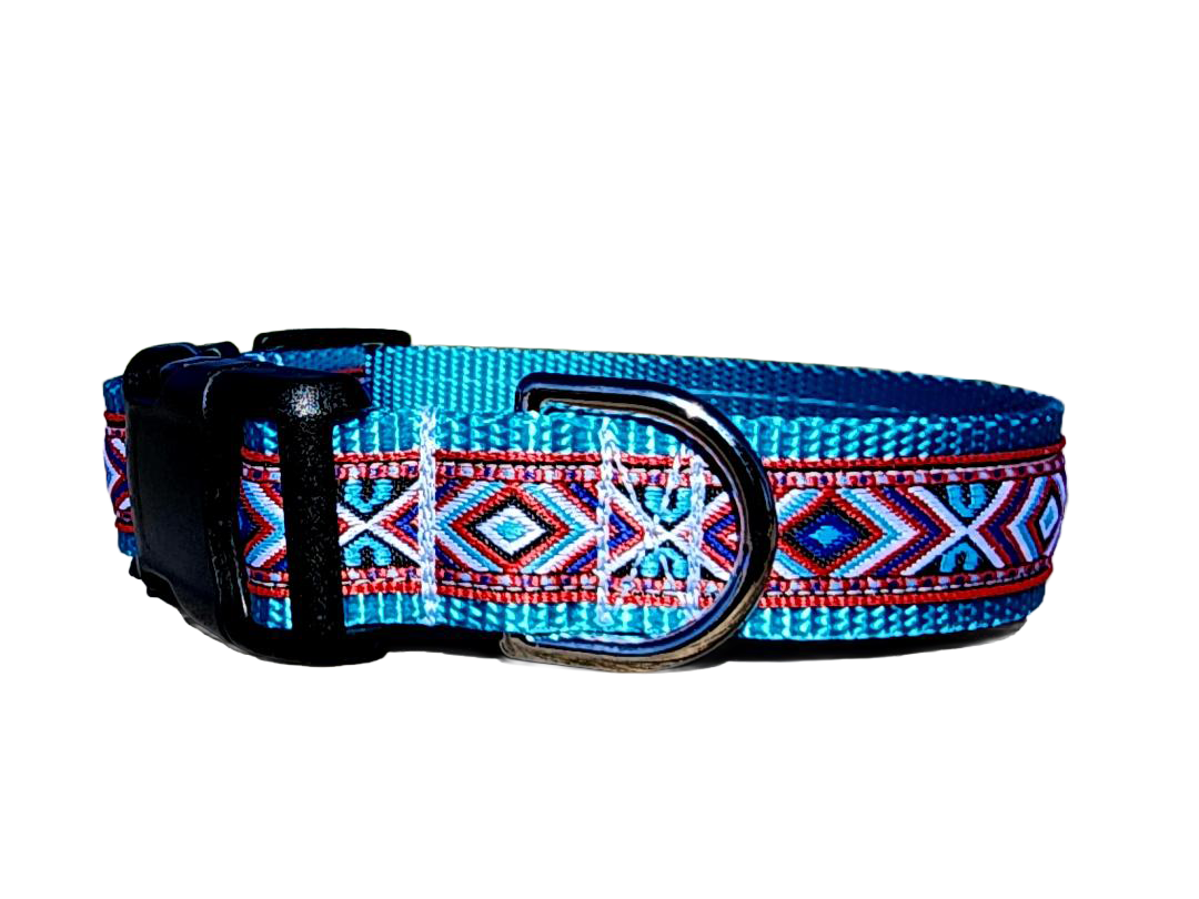 1" Red Southwest Dog Collar or Leash