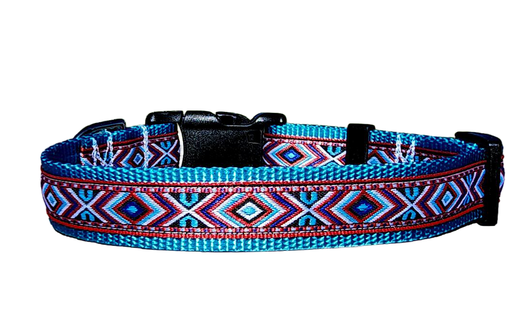 1" Red Southwest Dog Collar or Leash