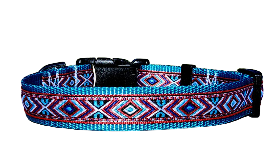 1" Red Southwest Dog Collar or Leash