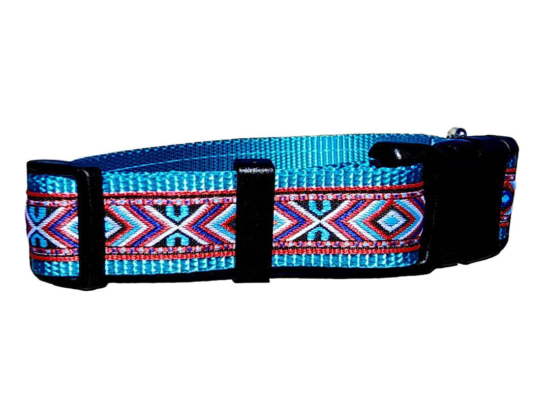1" Red Southwest Dog Collar or Leash