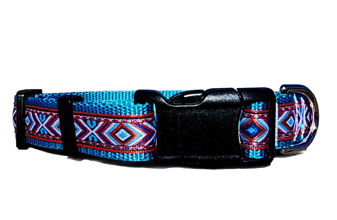 1" Red Southwest Dog Collar or Leash