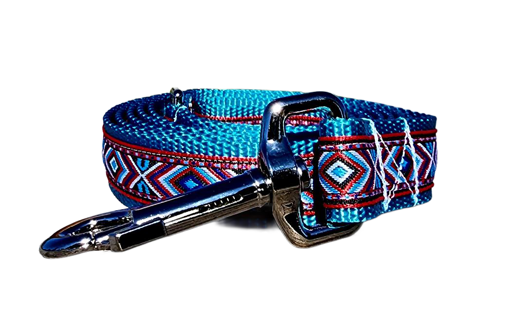 1" Red Southwest Dog Collar or Leash