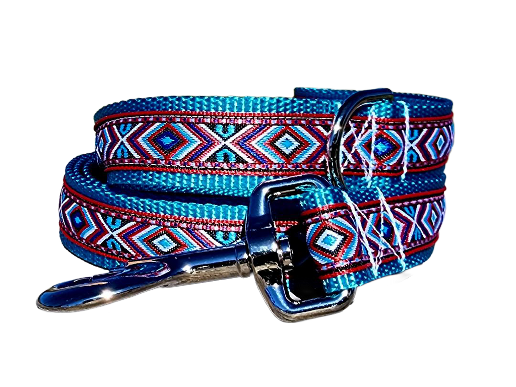 1" Red Southwest Dog Collar or Leash