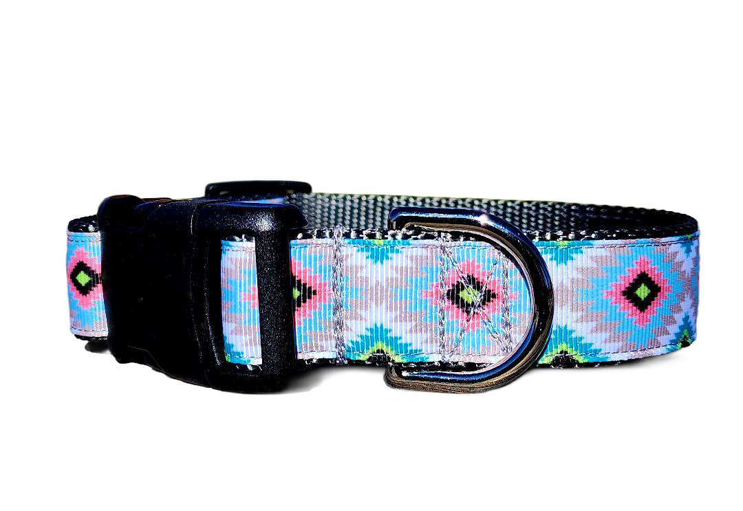 1" Gray Aztec Collar or Leash