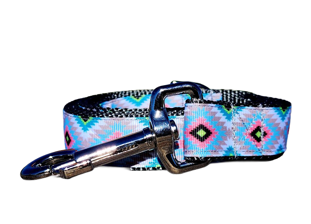 1" Gray Aztec Collar or Leash
