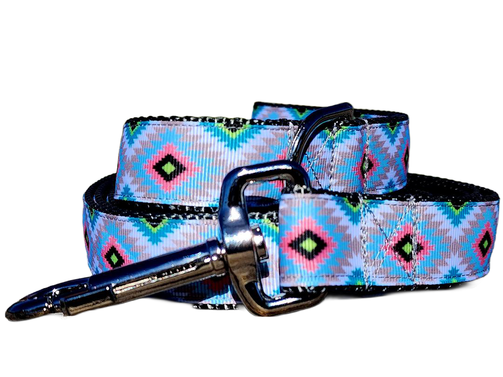 1" Gray Aztec Collar or Leash