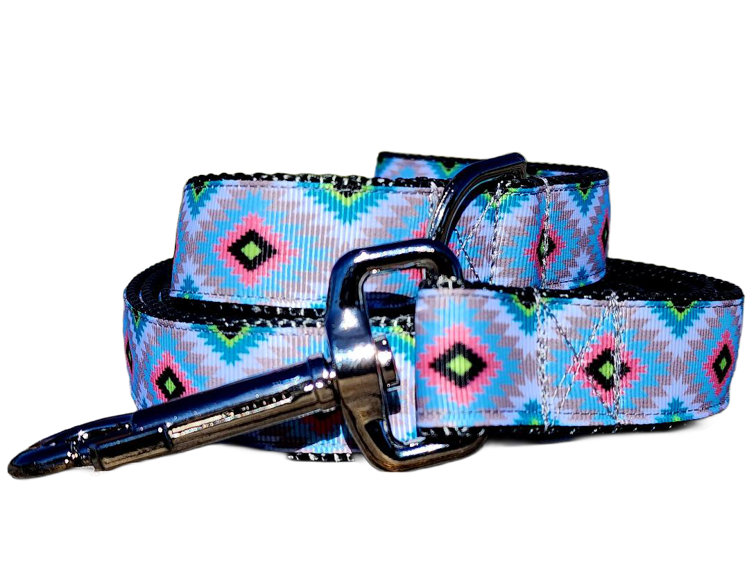 1" Gray Aztec Collar or Leash