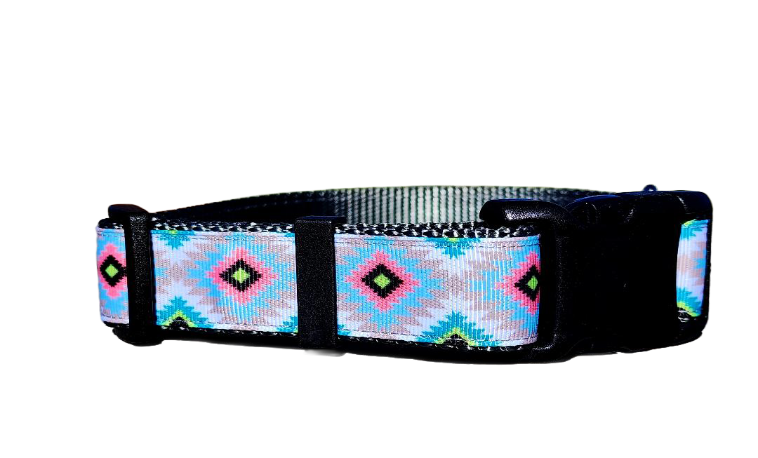 1" Gray Aztec Collar or Leash