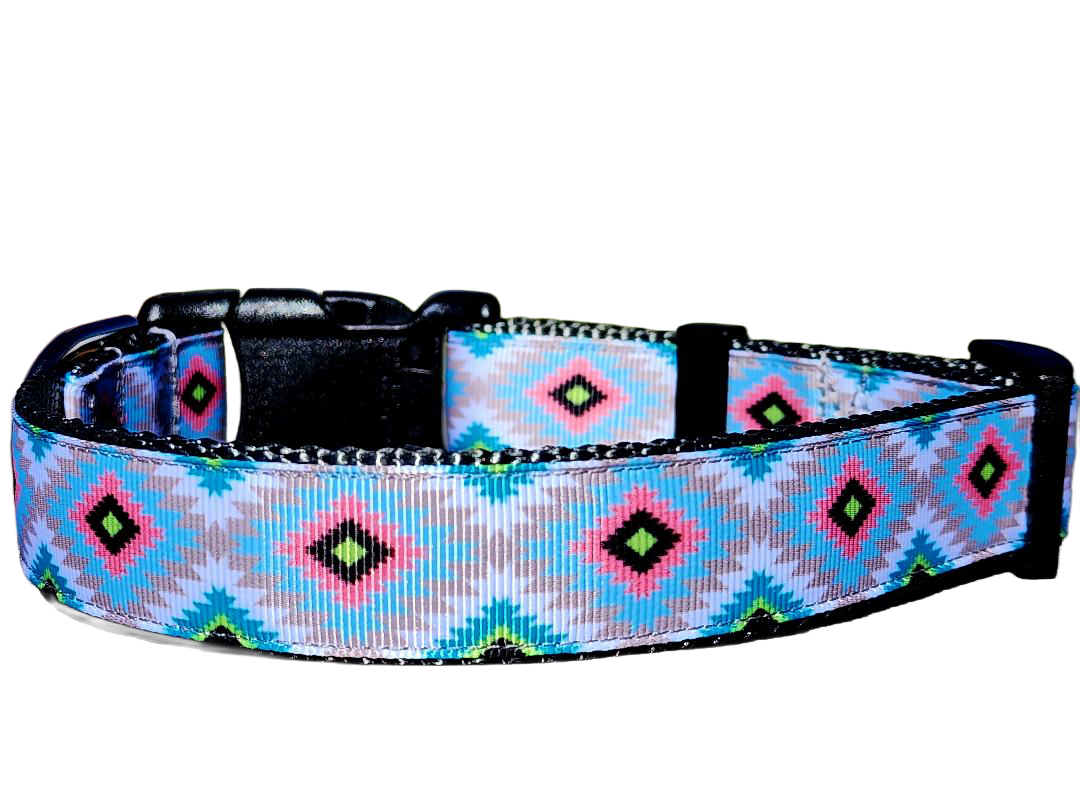 1" Gray Aztec Collar or Leash
