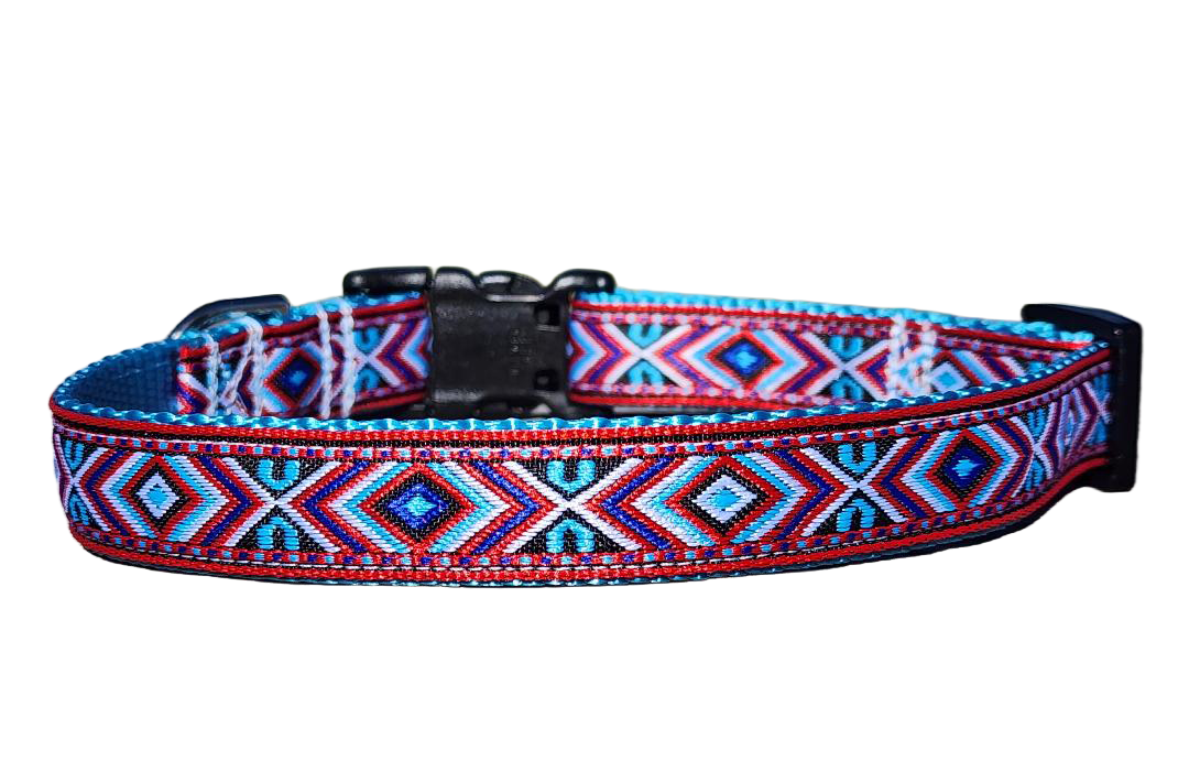 3/4" Red Southwest Dog Collar or Leash