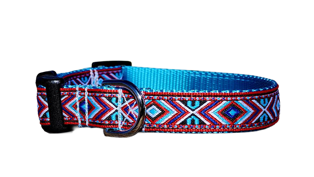 3/4" Red Southwest Dog Collar or Leash
