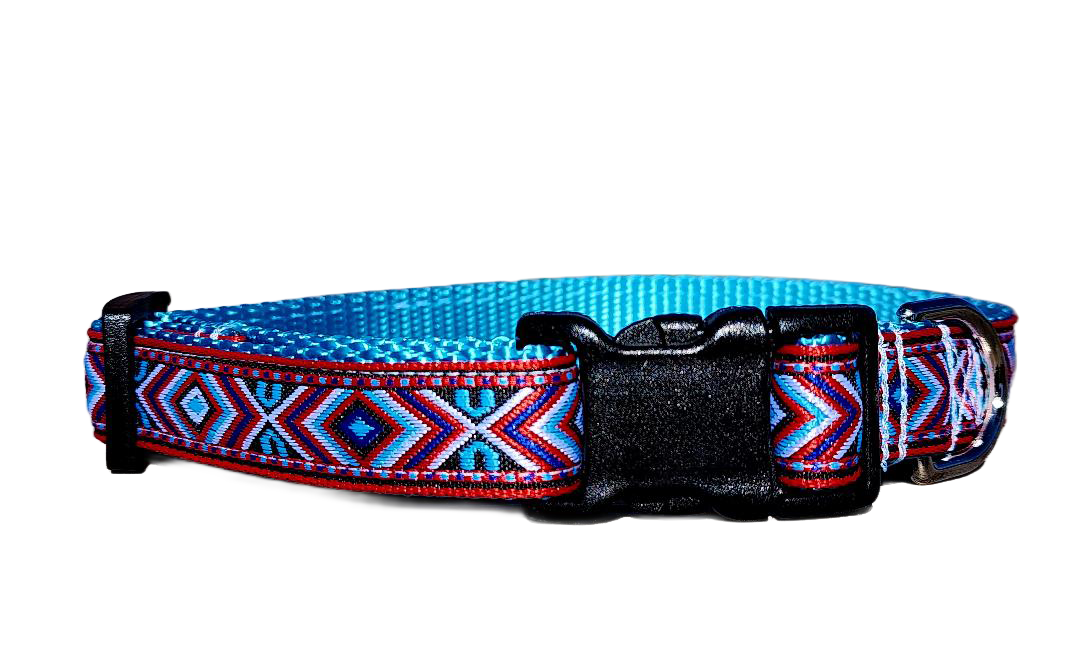 3/4" Red Southwest Dog Collar or Leash